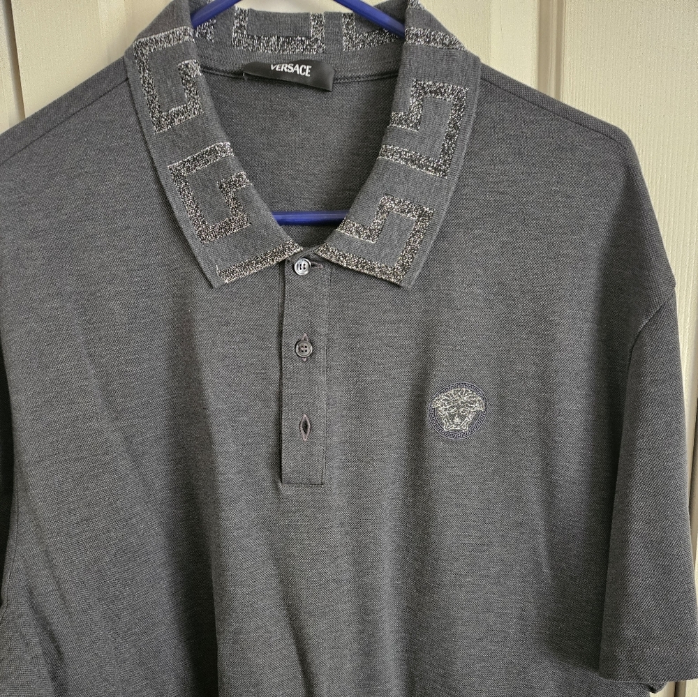 Versace Charcoal Polo for Men